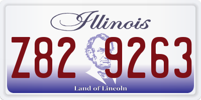 IL license plate Z829263