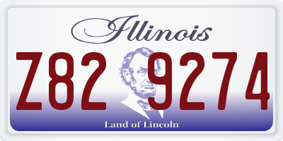 IL license plate Z829274