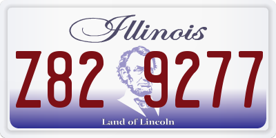 IL license plate Z829277