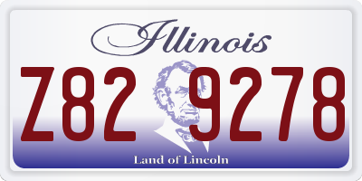 IL license plate Z829278