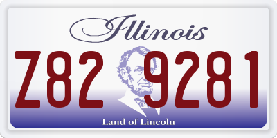 IL license plate Z829281
