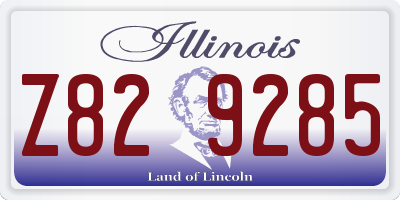 IL license plate Z829285