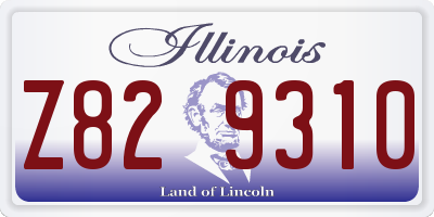 IL license plate Z829310