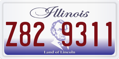 IL license plate Z829311