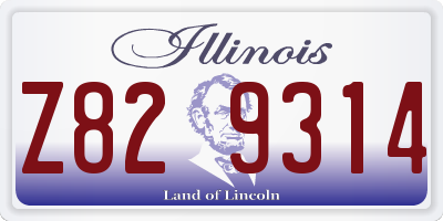 IL license plate Z829314