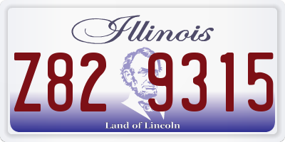 IL license plate Z829315