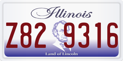 IL license plate Z829316