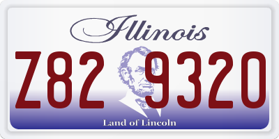 IL license plate Z829320