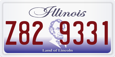 IL license plate Z829331
