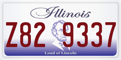 IL license plate Z829337