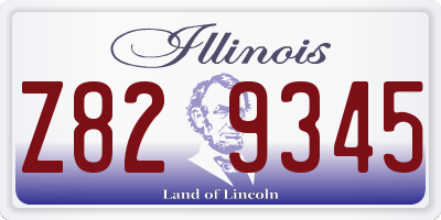 IL license plate Z829345