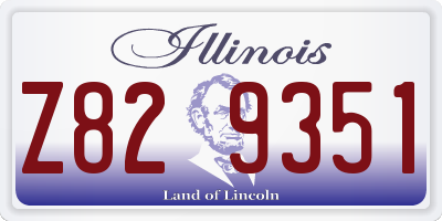 IL license plate Z829351