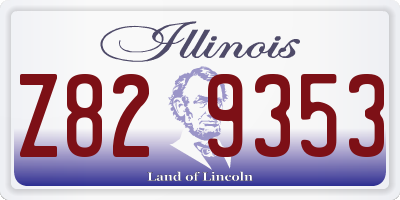IL license plate Z829353