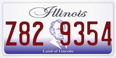 IL license plate Z829354