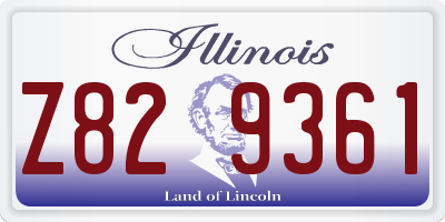 IL license plate Z829361