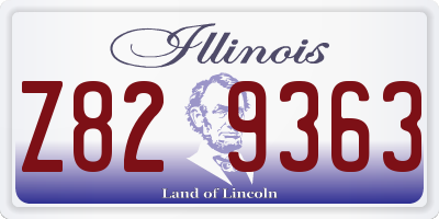 IL license plate Z829363