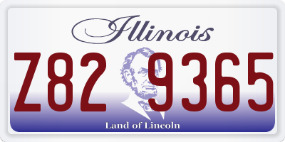 IL license plate Z829365