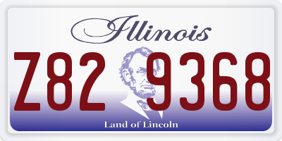 IL license plate Z829368