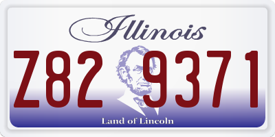 IL license plate Z829371
