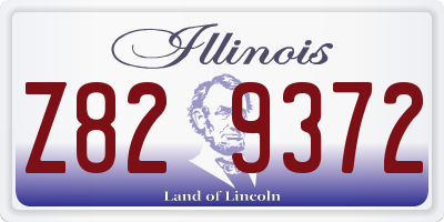IL license plate Z829372