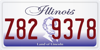 IL license plate Z829378