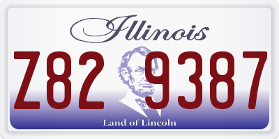IL license plate Z829387