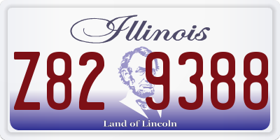 IL license plate Z829388