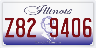 IL license plate Z829406