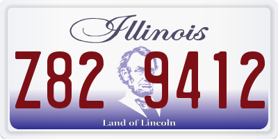 IL license plate Z829412