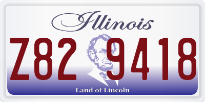 IL license plate Z829418