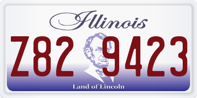 IL license plate Z829423