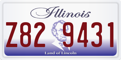 IL license plate Z829431