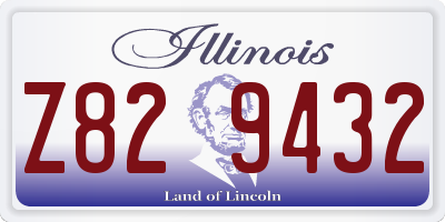 IL license plate Z829432