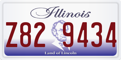 IL license plate Z829434