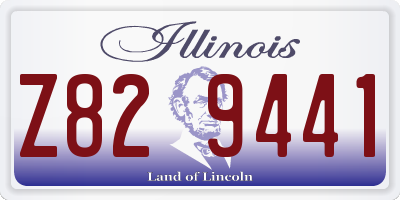IL license plate Z829441