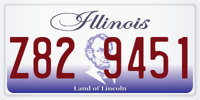 IL license plate Z829451