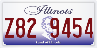 IL license plate Z829454