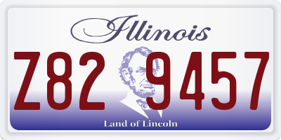 IL license plate Z829457