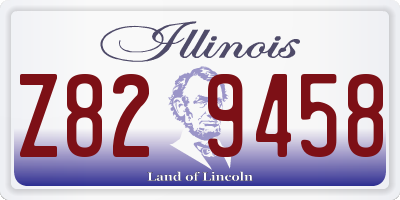 IL license plate Z829458