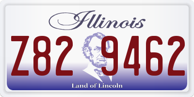 IL license plate Z829462