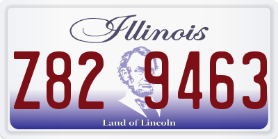 IL license plate Z829463