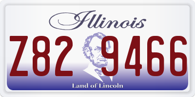 IL license plate Z829466