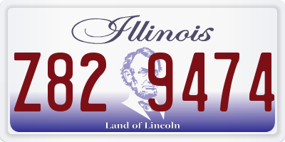 IL license plate Z829474
