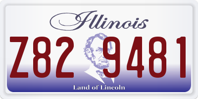 IL license plate Z829481