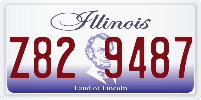 IL license plate Z829487