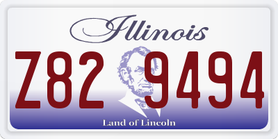 IL license plate Z829494