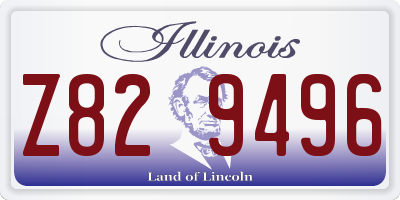 IL license plate Z829496