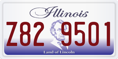 IL license plate Z829501