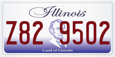 IL license plate Z829502