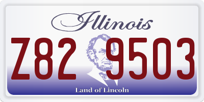 IL license plate Z829503